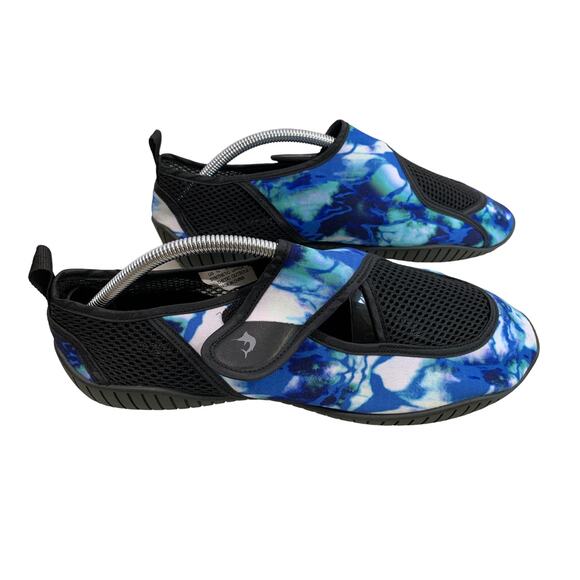 Reel Legends Men's Size 10 Water Shoes Blue & Green Beach Swim Velcro Straps - Picture 4 of 9